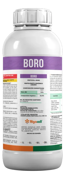 Algacell Boro, Nutrición