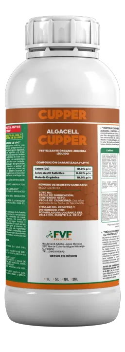 Algacell Cupper, Nutrición